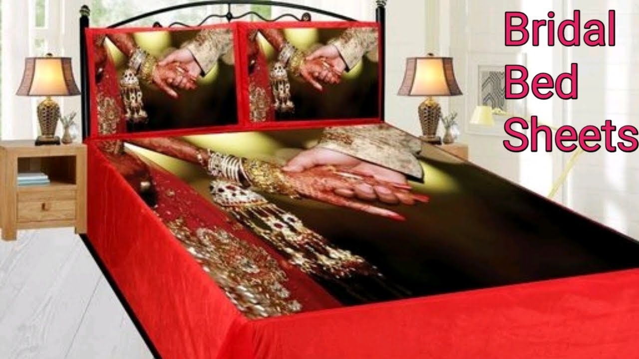 Most beautiful expensive bridal bed sheets design/Wedding bed sheet