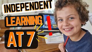 7-Year-Old Running His Own Homeschool Routine