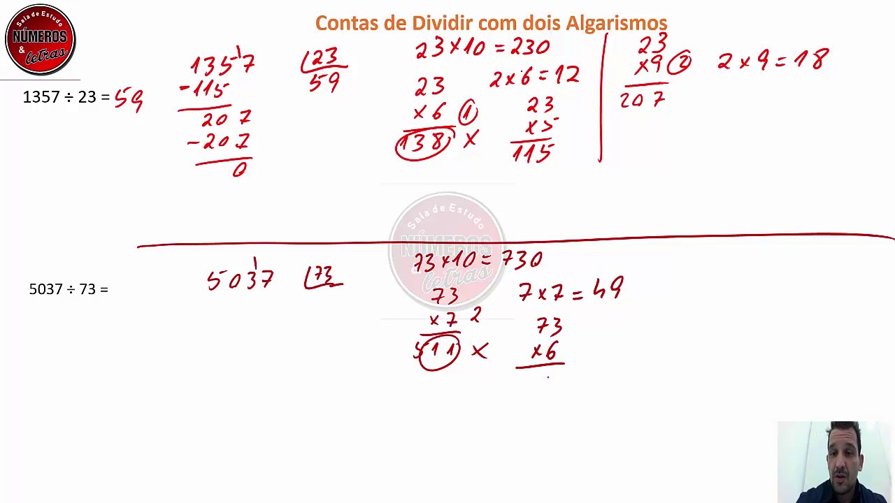 Contas De Divisão 4 Ano Com Dois Algarismos