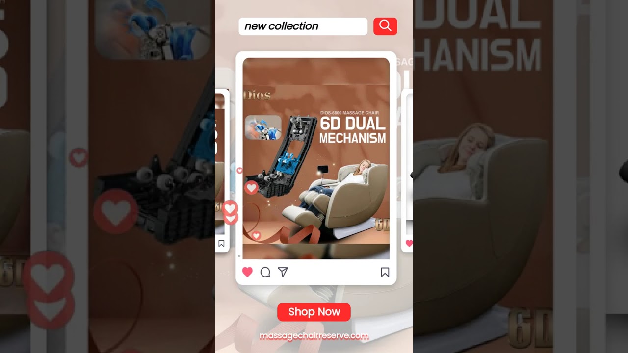 Kahuna Dios-6800 6D Dual Core Air Roller SL-track Massage Chair