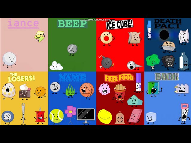 Aether_Ethan on X: All the contestants, recommended characters, and hosts  of the BFDI series #bfdi #bfb #tpot @jacknjellify   / X