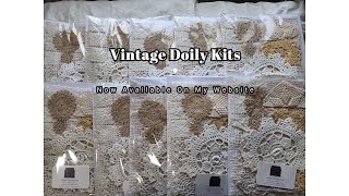 Vintage Doily Kits For Sale | Shop Update by Purple Cottage Crafts 252 views 1 year ago 5 minutes, 36 seconds