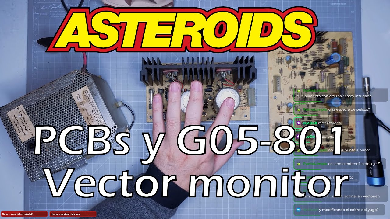 Asteroids mueble arcade y G05-801 Vector monitor