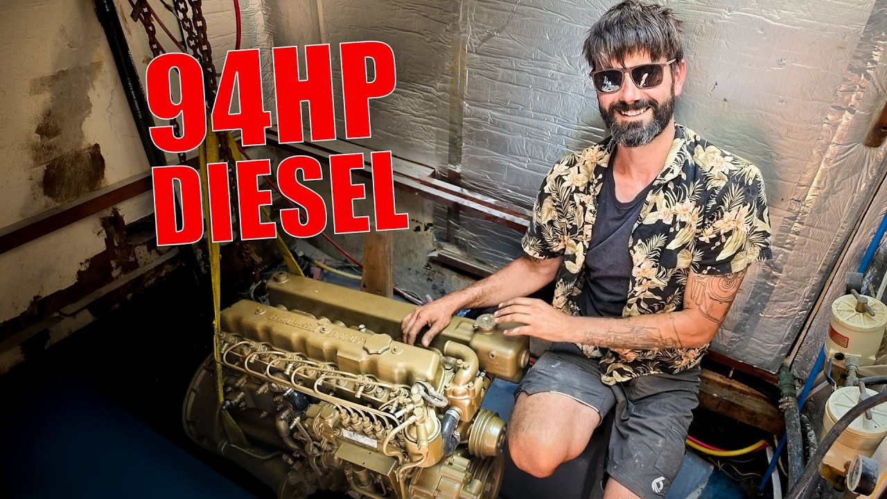 ⁣Installing a New Engine in my Free Sailboat