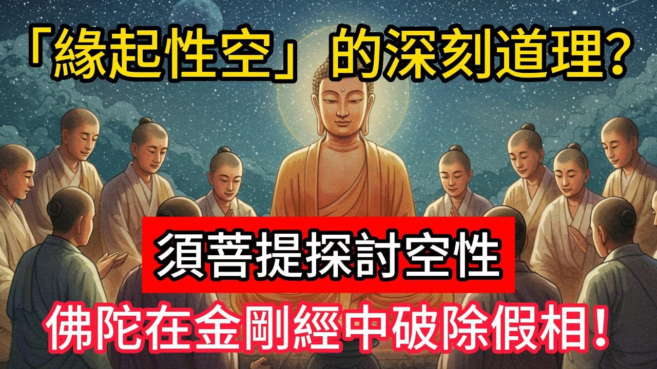 「緣起性空」的深刻道理是什麼？須菩提探討空性，佛陀在金剛經中破除假相！#佛學 #正能量 #菩提解脫道 #佛教文化 #佛教故事 #人生感悟
