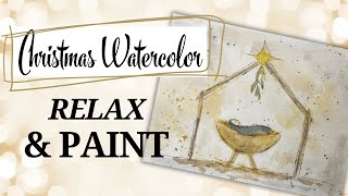 Beginner Watercolor Christmas Painting Tutorial - Easy Navitivy Scene