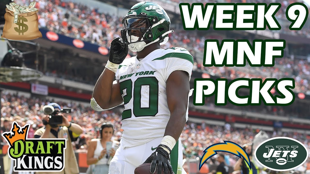 DRAFTKINGS NFL WEEK 9 MNF SHOWDOWN PICKS MONDAY NIGHT FOOTBALL PICKS CHARGERS JETS NFL