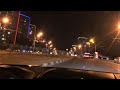 ! Night Drive Around the City (Dance Electronic Music Background) / Roadtrip Kharkiv, Ukraine