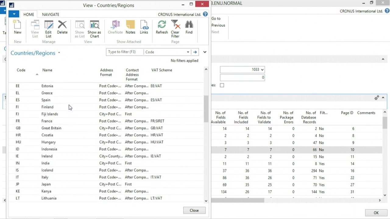 Dynamics NAV - M01-06 Configuration Package