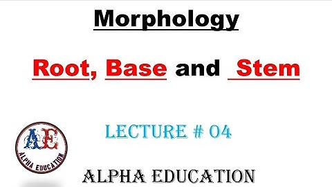 Root, Base and Stem | lec # 04 | Morphology | Alpha Education | #morphology #linguistics