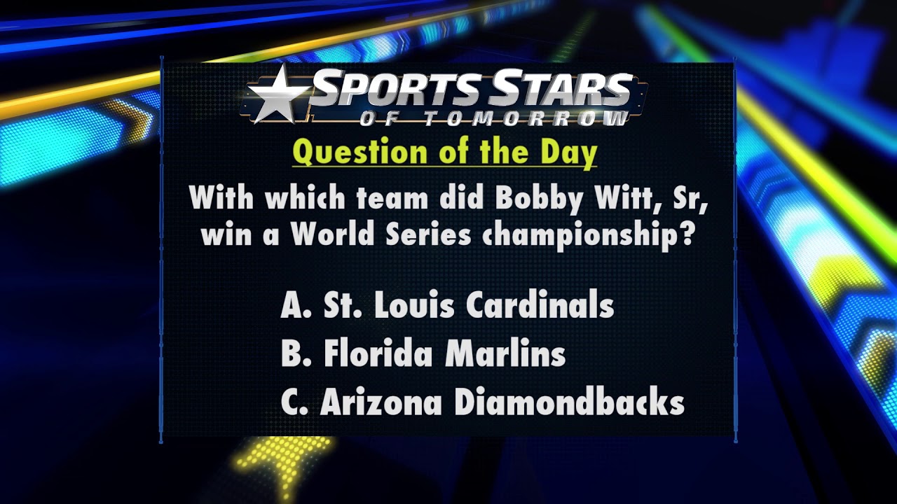 Question of the Day: Bobby Witt World Series Ring