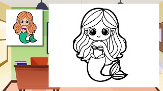 Create Your Magical Mermaid: Draw & Color a Sea Fantasy!
