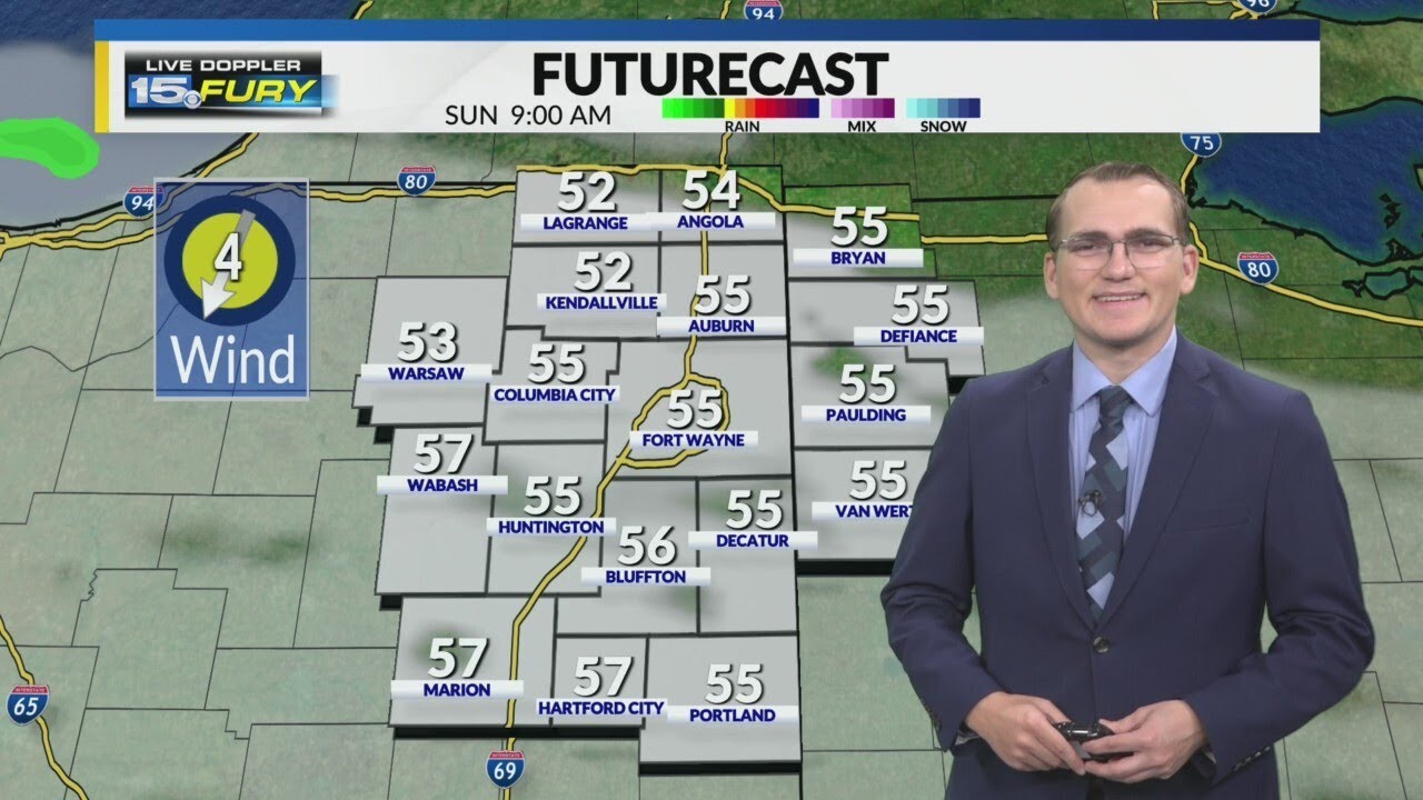A few scattered showers possible this morning - YouTube