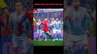 Womens Free-Kick Vs Mens Free-Kick.
