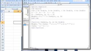 Excel VBA Topic 5.1 - Function Procedures