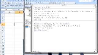 excel vba topic 5.1 - function procedures