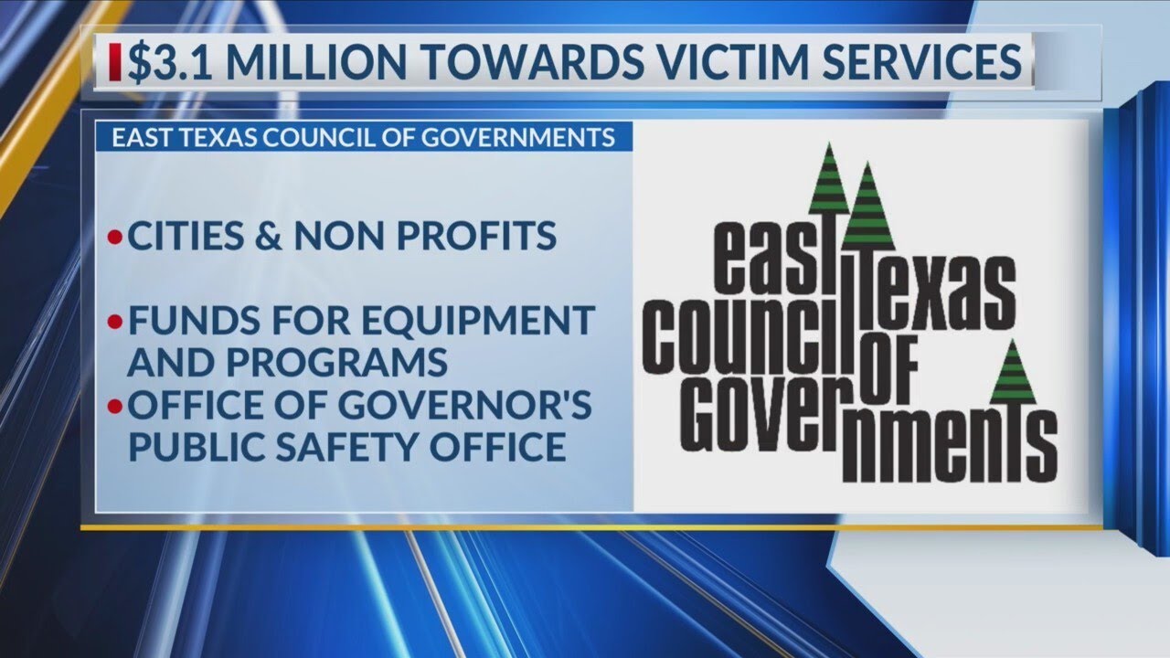$3.1M grant boosts support for public safety and crime victims in East Texas