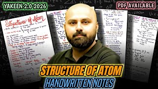 Structure of atom handwritten notes | Yakeen 2.0 2026 | Sudhanshu Sir | PW | Neet 2026 |