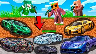 Encontré COCHES REALISTAS Super OP Bajo TIERRA en Minecraft