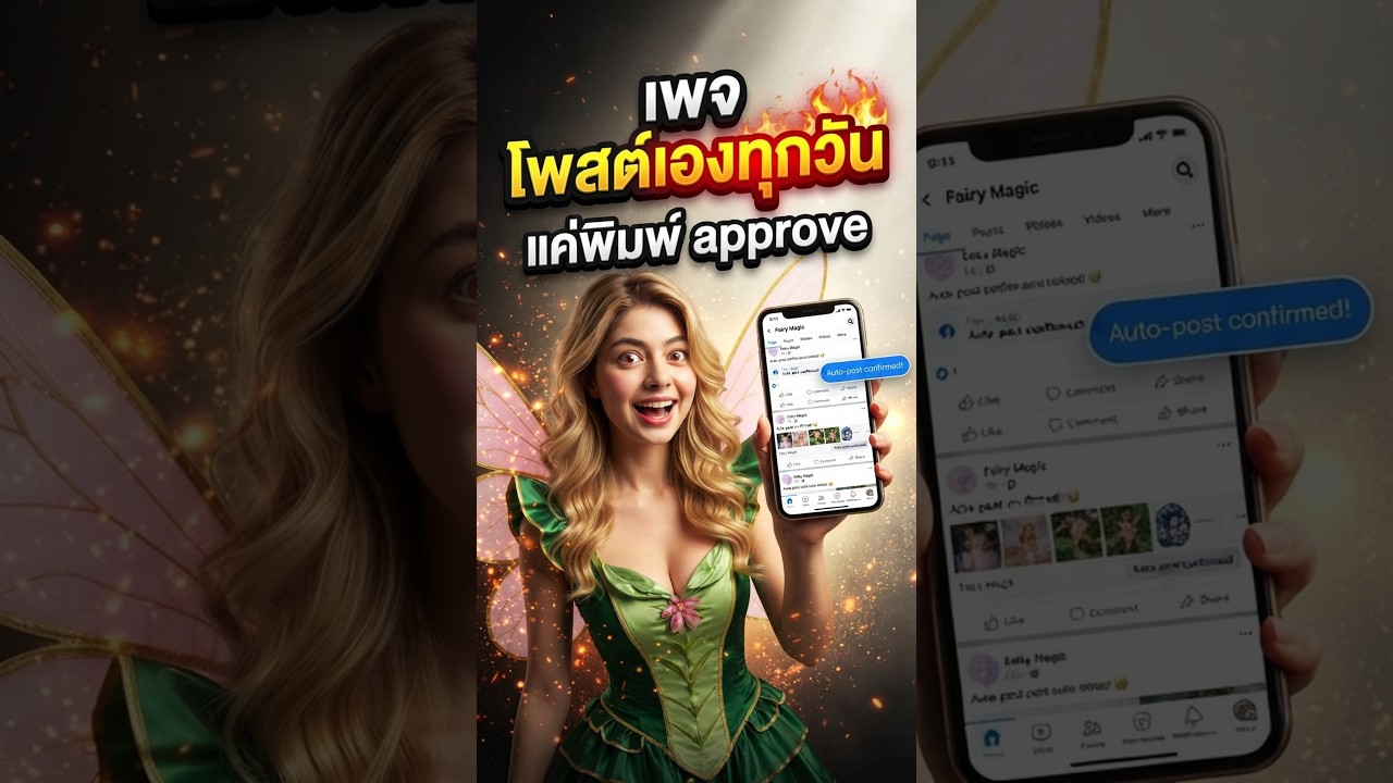 ปกคลิปแนะนำเล่ม เพจโพสต์เองทุกวัน แค่พิมพ์ approve