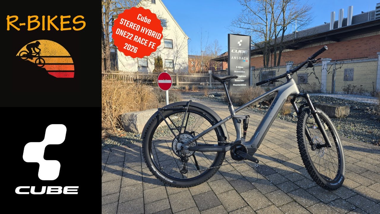 Обзор электровелосипеда CUBE STEREO Hybrid ONE22 RACE FE 800 2026 года.