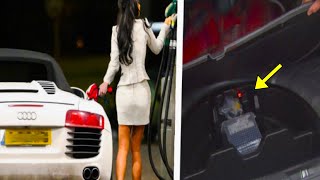 Woman Acts Suspicious At Gas Station  When Police Checks Her Car, They Call For Backup