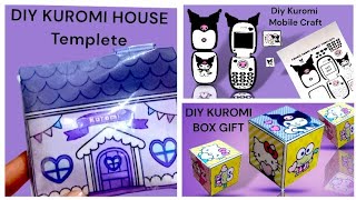DIY KUROMI CRAFT/Paper craft/Easy craft ideas/ miniature craft /how to make /How to make kuromi