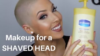 SHAVED HEAD MAKEUP TIPS AND TRICKS//Gabrielle olivia screenshot 5