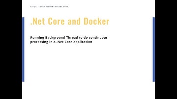 .Net Core application with background Thread on Docker