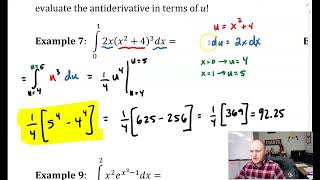 AP Calculus AB | 6-10B u-substitution of Definite Integrals