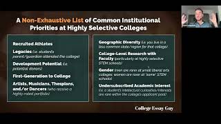 An Introduction to Helping Students Apply to Highly Selective Colleges (for Counselors) (3.19.2024)