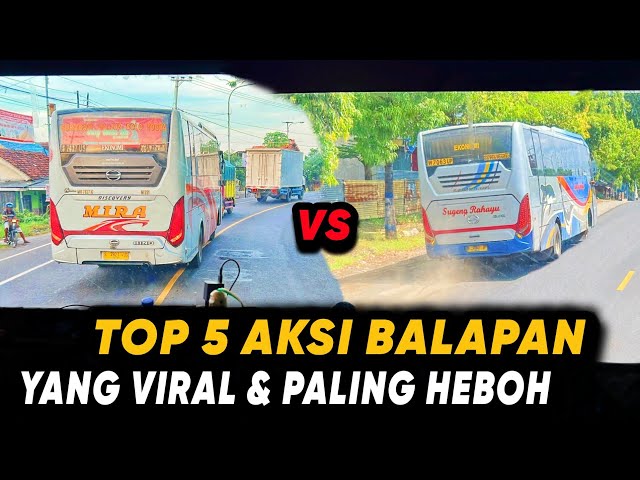 SANGAT VIRAL DI MASANYA !! KOMPILASI 8 AKSI BALAPAN BUS PALING EDAN 🔥 Aksi Bus Jawatimuran class=