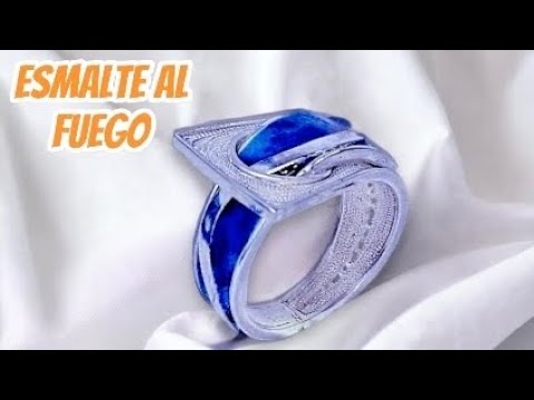 COMO HACER UN ANILLO DE PLATA con esmalte al fuego sobre metal ( enamel  jewelry techniques 1 ) - YouTube