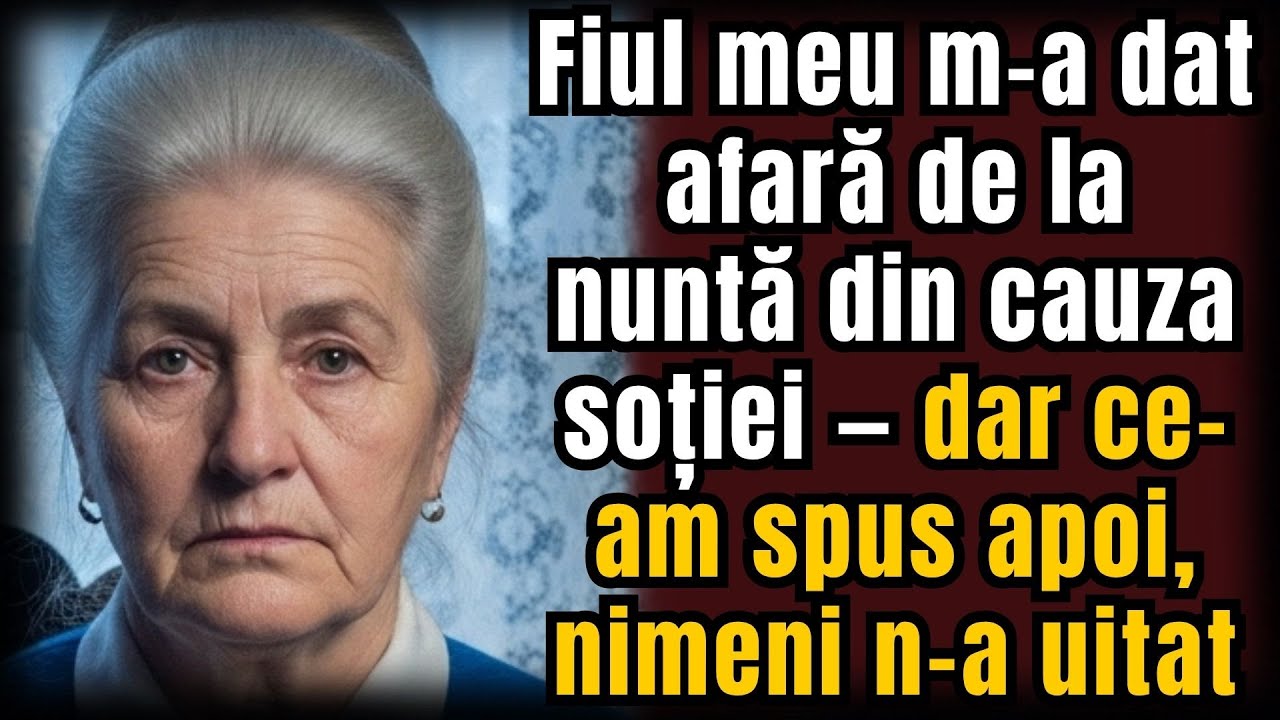Fiul meu m-a dat afară de la nuntă din cauza soției — dar ce-am spus apoi, nimeni n-a uitat Povești