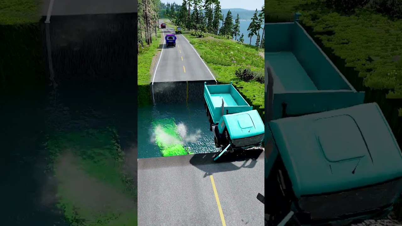 Dump truck vs massive water pit #73 | 