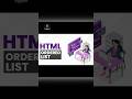 “HTML Ordered List Explained in 30 Seconds 🔥 | OL Tag | Coding Class Day 27”#trending #viralvideo