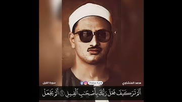 سورة الفيل بأداء رائع | الشيخ محمد صديق المنشاوي