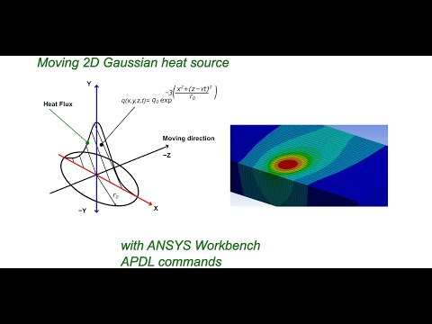 moving gaussian heat source speed tutorial in ansys workbench