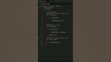 Transpose of Matrix in C #programming #coding #trendingshorts