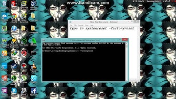 How to Factory reset your windows 8 pc using cmd