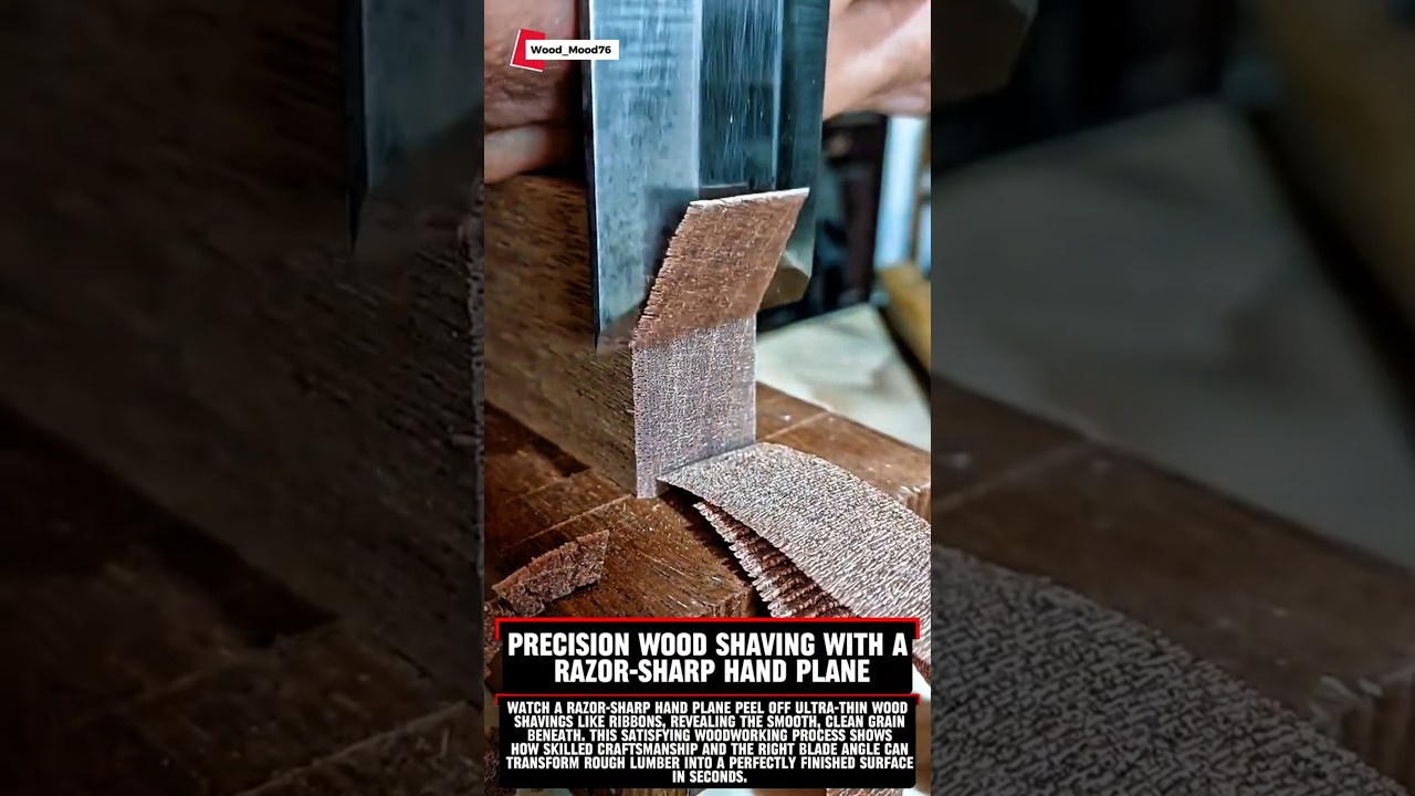 Precision Wood Shaving with a Razor-Sharp Hand Plane 