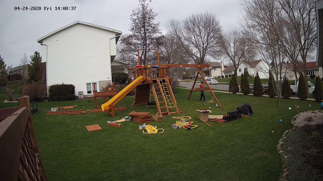 Rainbow Play Systems Swingset Installed In 1 Minute (Time Lapse) - Youtube