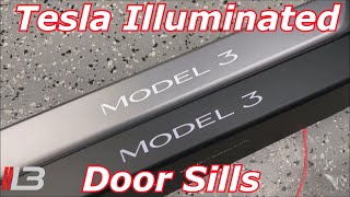 Tesla Illuminated Door Sills Install Unboxing & Setup