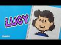 CÓMO DIBUJAR A LUCY de la serie EL SHOW DE CHARLIE BROWN Y SNOOPY paso a paso PIXEL ART - PIXELADOS