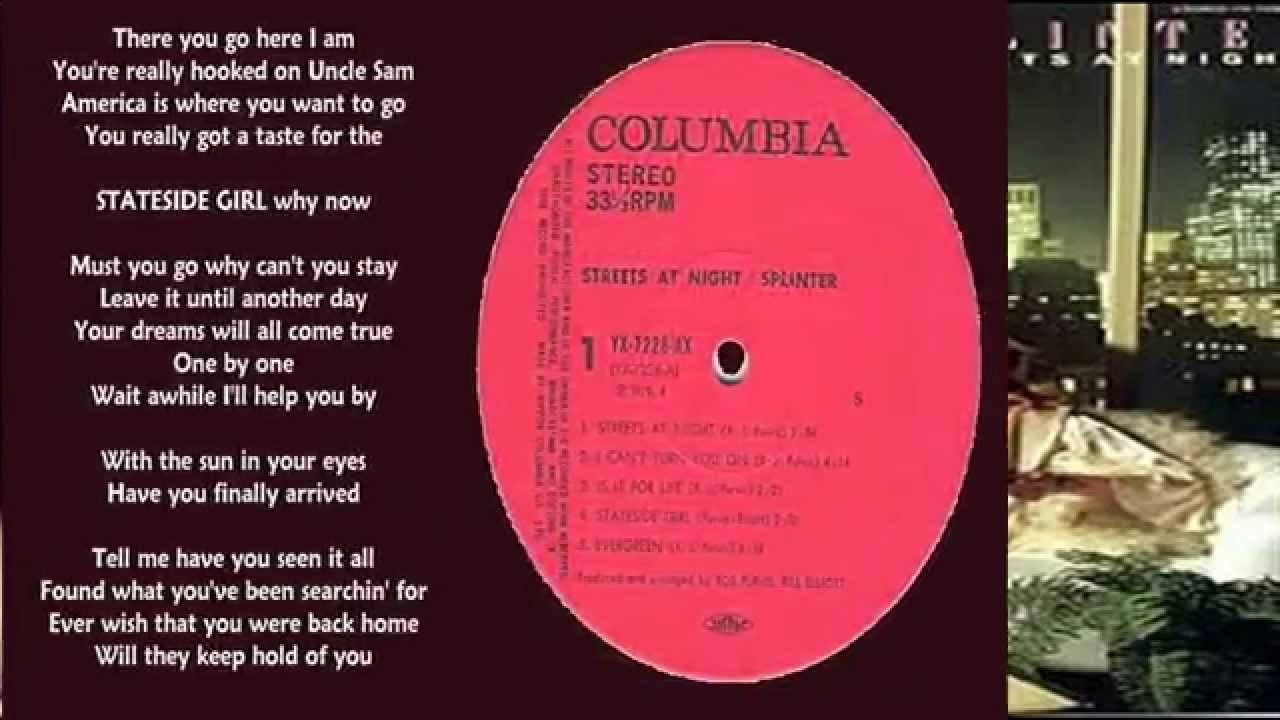 Watch Splinter - Stateside Girl / When Will You Let Go on YouTube Watch Splinter - Stateside Girl / When Will You Let Go on YouTube
