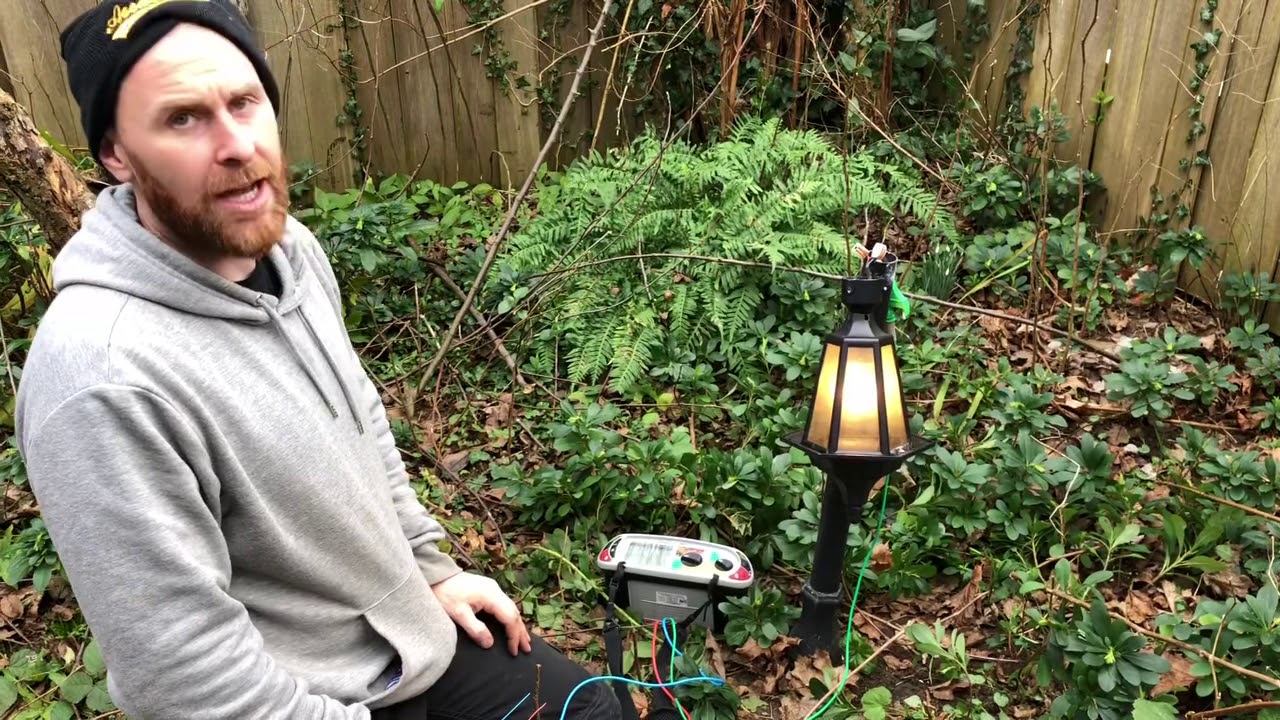 Outside garden lights insulation resistance fault finding