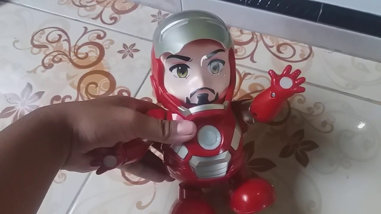 Mainan Unik Lucu Super Dance Hero Iron Man Joget YouTube