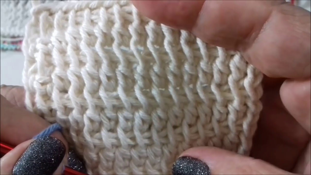 Ponto que rende muito/ ponto alongado no croche tunisiano. passo a passo @marlythibes