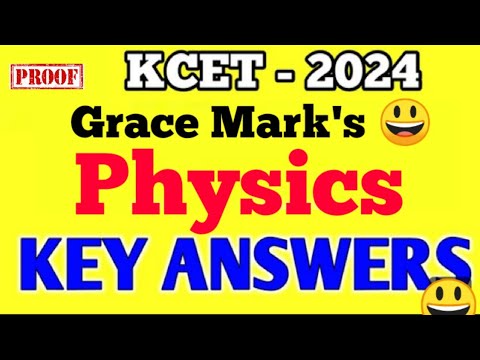 KCET Physics answer Key 2024 