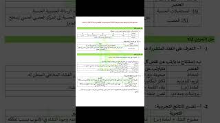 التصحيح المقترح لموضوع العلوم الطبيعية لشهادة التعليم المتوسط BEM 2025